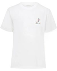 Chloé - Chloé Logo Embroidered Crewneck T-Shirt - Lyst