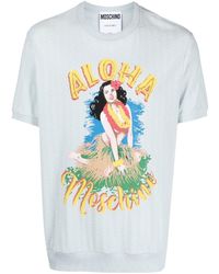 Moschino - Graphic-Print Short-Sleeved T-Shirt - Lyst