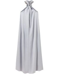 Stella McCartney - Ball-Chain Halterneck Satin Maxi Dress - Lyst