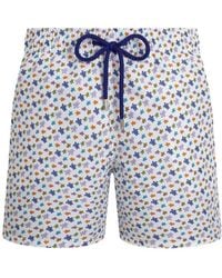 Vilebrequin - Swim Shorts With Multicolour Micro Turtle Print - Lyst