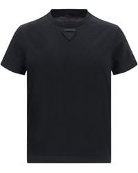 Prada - Mouldable Cotton T-Shirt - Lyst