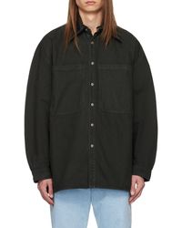 Nanushka - Detachable-Collar Denim Jacket - Lyst