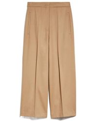 Max Mara - Wool Nine-Cent Casual Pants - Lyst