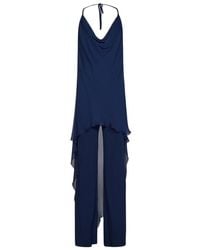 Alberta Ferretti - Draped Overlay Jumpsuits - Lyst