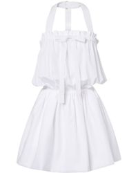 Patou - Halterneck Cotton Minidress - Lyst