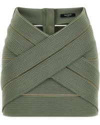 Balmain - Bandage Mini Skirt - Lyst
