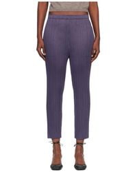 Pleats Please Issey Miyake - Pleated Split Trousers - Lyst