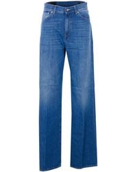Dondup - High-Rise Wide-Leg Jeans - Lyst