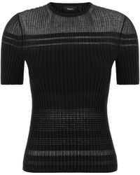 Theory - Ribbed Crew-Neck T-Shirt - Lyst
