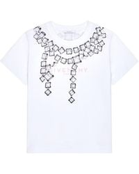 Givenchy - Deconstructed Crystals Printed Crewneck T-Shirt - Lyst