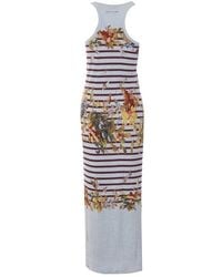 Jean Paul Gaultier - Mariniere Grape Tank Long Dress - Lyst