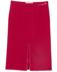 Marni - Split-Hem Midi Skirt - Lyst