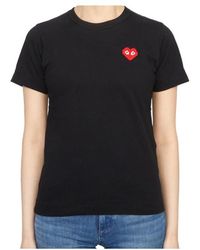 COMME DES GARÇONS PLAY - Round Neck Short Sleeve T-Shirt - Lyst