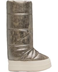 Rick Owens - Mid-Calf Padded And Quilted Denim Boots - Lyst