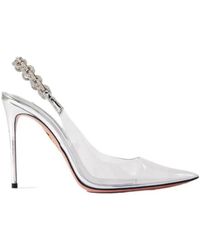 Aquazzura - Crystal-Embellished Pvc Slingback Pumps - Lyst