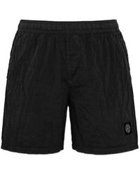 Stone Island - Logo Nylon Shorts - Lyst