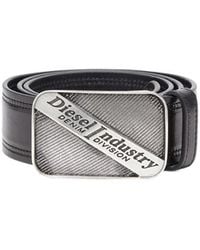 DIESEL - Logo B-Industry Leather Belt - Lyst