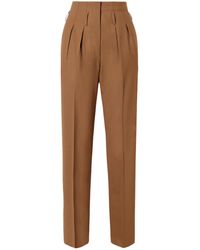 Giuliva Heritage - High-Rise Pleated Wool Tapered Pants - Lyst