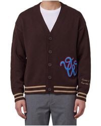 Off-White c/o Virgil Abloh - Cat Off Varsity Knit Cardigan - Lyst