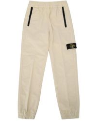 Stone Island - Junior Logo Patch Elasticated Waistband Pants - Lyst