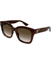 Gucci - Eyewear Rectangular Frame Sunglasses - Lyst