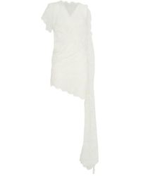 Christopher Esber Floating Lace Cotton Mini Dress in White | Lyst