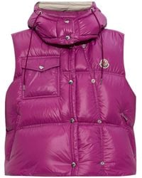 Moncler - Pario Logo Patch Hooded Padded Vest - Lyst