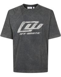 Off-White c/o Virgil Abloh - Racing Logo Graphic T-Shirt - Lyst