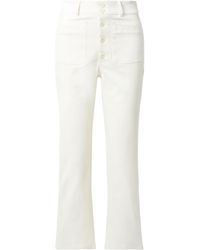 Apiece Apart - Cropped Cotton-Twill Straight-Leg Pants - Lyst
