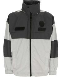 BOSS - Logo-Patch Colour-Block Hooded Jacket - Lyst