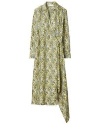 Tory Burch - Paisley-Print Wrap Dress - Lyst