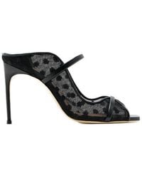 Malone Souliers - Floral Mesh Strap Mules - Lyst
