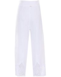 Twinset - Lace Cropped Trousers - Lyst