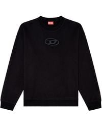 DIESEL - Cut-Out Oval D Logo Sweatshirt - Lyst