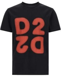 DSquared² - Graphic Crew Neck T-Shirt - Lyst