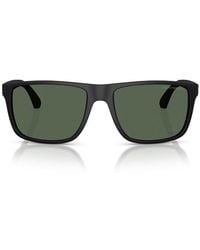 Emporio Armani - Rectangular Frame Sunglasses - Lyst