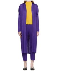 Pleats Please Issey Miyake - Long Trench Coat - Lyst