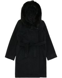 Max Mara - Hooded Long-Sleeved Coat - Lyst