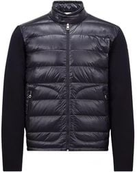 Moncler - Quilted Panel Padded Jacket - Lyst