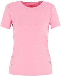 EA7 - T-Shirt With Round Neck And Short Sleeves - Lyst