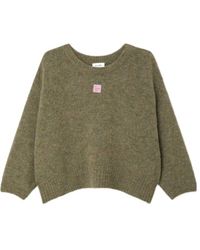 American Vintage - Logo Patch Crewneck Jumper - Lyst