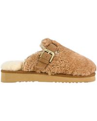 Mou - Leather-Trim Slippers - Lyst