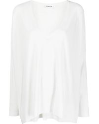 P.A.R.O.S.H. - Logo Long-Sleeve Knit Top - Lyst
