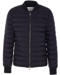Burberry - Logo Detailed Zip-Up Padded Jacket - Lyst