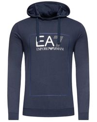 EA7 - Logo Hooded Sweater - Lyst