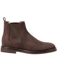 Brunello Cucinelli - Suede Chelsea Boots - Lyst