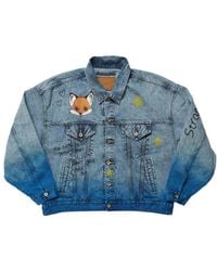 Doublet - Anime Hand-Printing Denim Jacket - Lyst