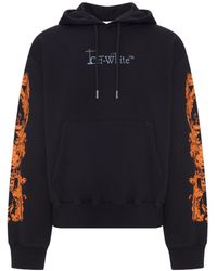 Off-White c/o Virgil Abloh - Graphic-Print Drawstring Hoodie - Lyst