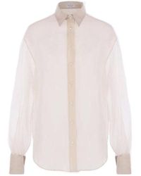 Brunello Cucinelli - Button-Up Long Sleeved Shirt - Lyst