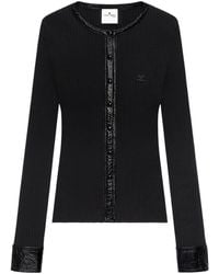 Courreges - Courrèges Long-Sleeved Knitted Cardigan - Lyst